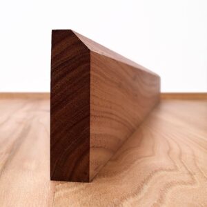 45° Chamfered Black Walnut Architrave (H)70mm x (T)19mm (per metre)