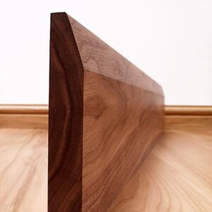 Chamfered Black Walnut Skirting Board
