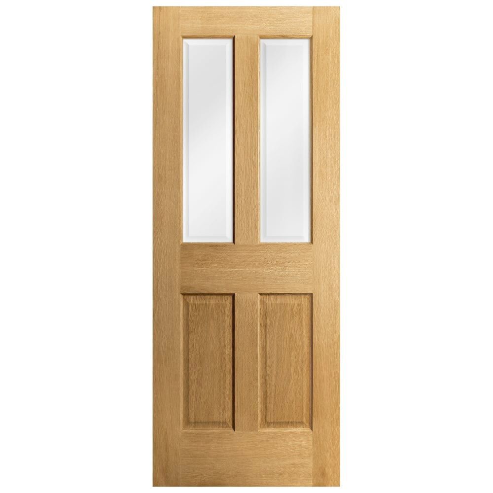 Internal Engineered Oak Glazed Four Panel Door