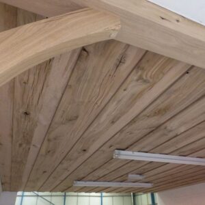 Sawn and Brushed Air Dried Oak Wall Cladding